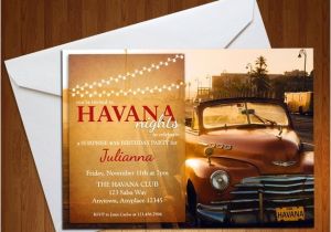 Havana Nights Party Invitation Havana Nights Invite Havana Nights Party Suprise Party