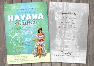 Havana Nights Party Invitation Havana Nights Shower Invitation Cuban Havana Miami Shower