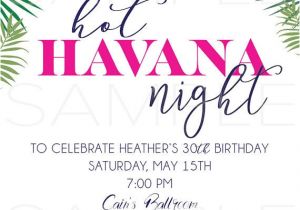 Havana Nights Party Invitation Template Havana Nights Invitation Hot Havana Nights theme In