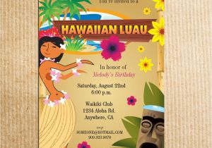 Hawaii Party Invitations Hawaiian Luau Party Invitation Stationery by