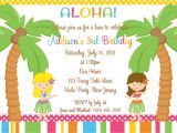 Hawaii theme Party Invites Party Invitations Awesome Hawaiian Party Invitations