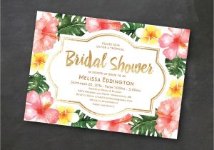 Hawaiian Bridal Shower Invitations Templates Tropical Printable Bridal Shower Invitation Template Luau