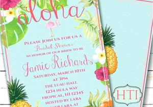 Hawaiian Bridal Shower Invitations Templates Unique Hawaiian Invitation Templates Free Luau