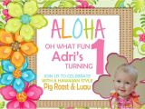 Hawaiian First Birthday Invitations 17 Best Ideas About Luau Birthday Invitations On Pinterest