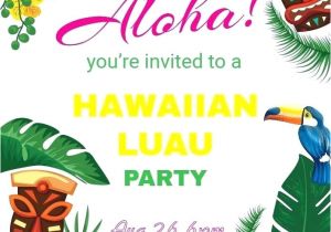 Hawaiian Party Invitation Template Cool Free Hawaiian Party Invitation Templates Pictures