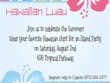 Hawaiian Party Invitation Template Hawaiian Luau Party Invitation