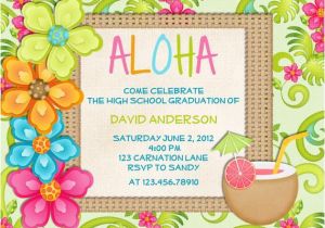 Hawaiian Party Invitation Template Luau Birthday Invitation Sweet 16 Tropical Hawaiian Hula Party