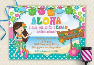 Hawaiian Party Invitations Free Printable 20 Luau Birthday Invitations Designs Birthday Party