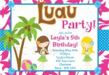 Hawaiian Party Invitations Free Printable Luau Birthday Invitation Hawaiian Beach by