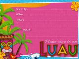 Hawaiian theme Party Invitations Printable Hawaiian Birthday Invitations – Gangcraft