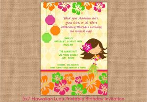 Hawaiian theme Party Invitations Printable Luau Clip Art