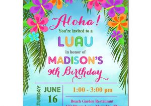 Hawaiian theme Party Invitations Printable Luau Invitation Printable or Printed with Free Shipping