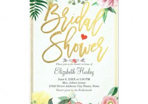 Hawaiian themed Bridal Shower Invitations Elegant Vintage Floral Bridal Shower Invitations