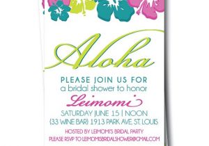 Hawaiian themed Bridal Shower Invitations Templates Items Similar to Hawaiian Bridal Shower Invitation