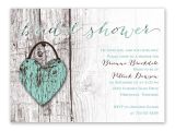 Heart Bridal Shower Invitations Wood Heart Bridal Shower Invitation