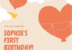Heart Shaped Birthday Invitations Kids Party Invitation Templates Canva