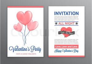 Heart Shaped Birthday Invitations Valentine 39 S Party Invitation with Heart Shaped Balloons