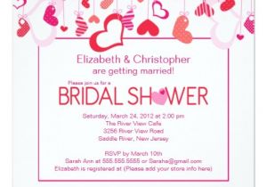 Heart themed Bridal Shower Invitations Modern Valentine Hearts Bridal Shower Invitation Zazzle
