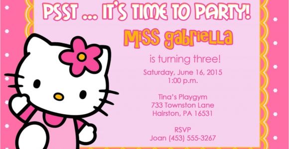 Hello Kitty Birthday Invitation Template 40th Birthday Ideas Hello Kitty Birthday Invitation