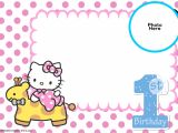 Hello Kitty Birthday Invitation Template Free Hello Kitty 1st Birthday Invitation Template Free