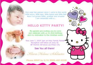 Hello Kitty First Birthday Party Invitations Diy Invitation Card 2 Ayaw Ni Hubbby Ito Pero Type Ko