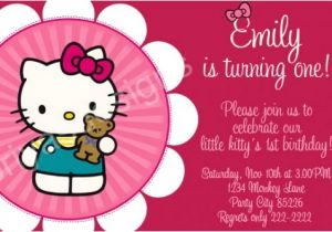 Hello Kitty First Birthday Party Invitations Hello Kitty Birthday Party Invitations Ideas Bagvania