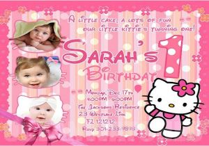 Hello Kitty First Birthday Party Invitations Printable Birthday Invitations Free Premium Templates