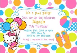 Hello Kitty Pool Party Invitations 17 Best Images About Hello Kitty Zebra Party On