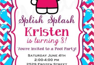 Hello Kitty Pool Party Invitations Hello Kitty Pool Party Birthday Invitation by Rachel A