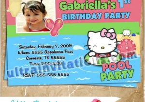 Hello Kitty Pool Party Invitations Hello Kitty Pool Party Invitations Birthday Card