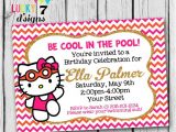 Hello Kitty Pool Party Invitations Hello Kitty Pool Party Invitations