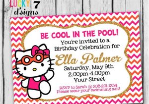 Hello Kitty Pool Party Invitations Hello Kitty Pool Party Invitations