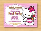 Hello Kitty Pool Party Invitations Pin Hello Kitty Pool Party Birthday Invitations Ebay