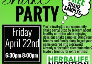 Herbalife Shake Party Invitation Template Herbalife Shake Party at Cottage Homesteads Of aspen