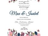 High Resolution Wedding Invitation Template A4 Digital Wedding Invitation Matching Place Card