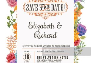 High Resolution Wedding Invitation Template Floral Wedding Invitation Template High Res Vector Graphic