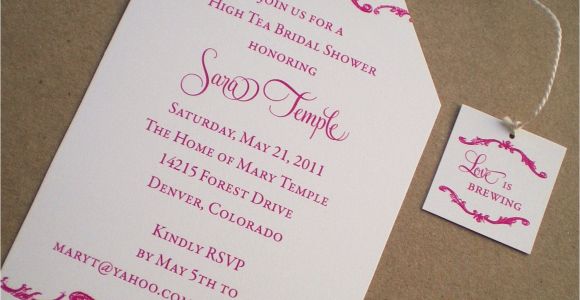 High Tea Invitation Wording Bridal Shower Bridal Shower Invitations Tea Party Mickey Mouse