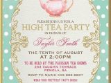 High Tea Invitation Wording Bridal Shower Tea Party Invitation High Tea Bridal Shower by