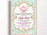 High Tea Party Invitation Ideas High Tea Invitation for A Tea Party High Tea or Bridal