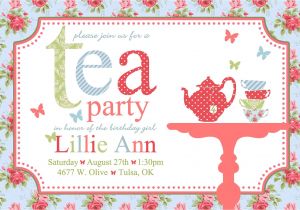High Tea Party Invitations Free Free afternoon Tea Invitation Template
