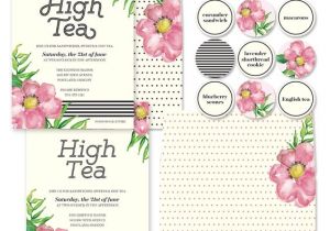 High Tea Party Invitations Free Printable High Tea Party Invitations