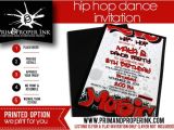 Hip Hop Dance Birthday Party Invitations Hip Hop Dance Party Invitations Graffiti Invitation