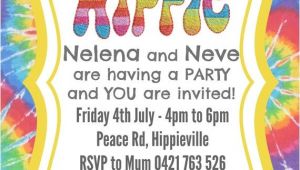 Hippie Invitations Birthday Party Hippie Party Invite Invitation Custom Made Digital