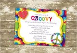 Hippie Party Invitations Groovy Birthday Party Invitation Diy Print at Home