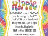 Hippie Party Invitations Hippie Party Invite Invitation Custom Made Digital