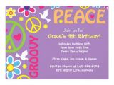 Hippie Party Invitations Personalized Hippie Invitations Custominvitations4u Com