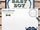Hipster Baby Shower Invitations Hipster Baby Shower Mustache Invitation Envelope [di