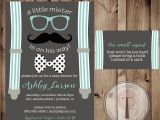 Hipster Bridal Shower Invitations Little Man Baby Shower Invitation and Book Request Card