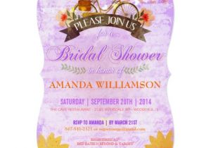 Hipster Bridal Shower Invitations Whimsical Hipster Bicycle Bridal Shower Invitation