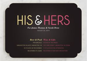 His and Hers Bridal Shower Invitations His and Hers Bridal Shower Invitations by Rachel Buchholz